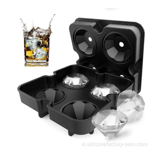 Silicone Ice Cube Khay kim cương